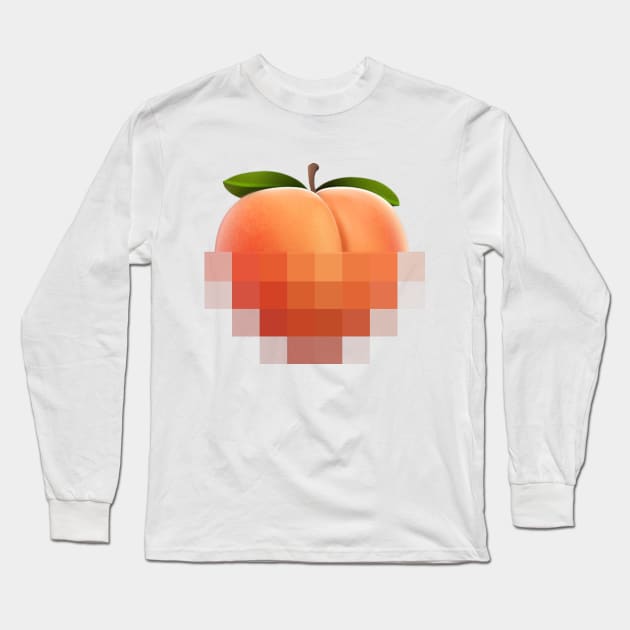 Peach Emoji Long Sleeve T-Shirt by MinimalFun